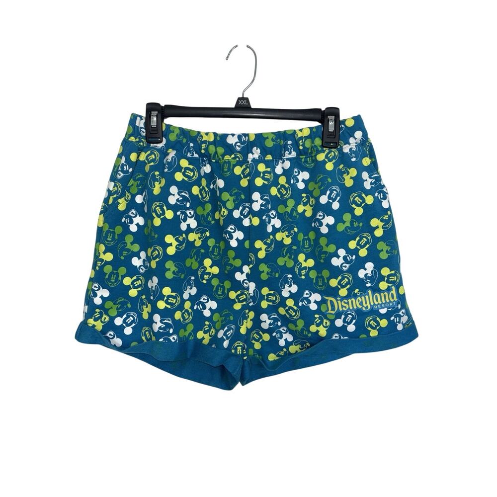 Disneyland Resort Blue Mickey Mouse All Over Print Pull On Shorts Large
